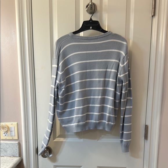 Striped Blue and White Brandy Mellville/John Galt Sweater - Picture 4 of 5